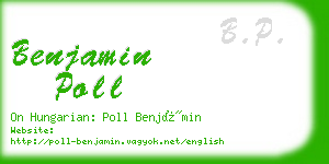 benjamin poll business card